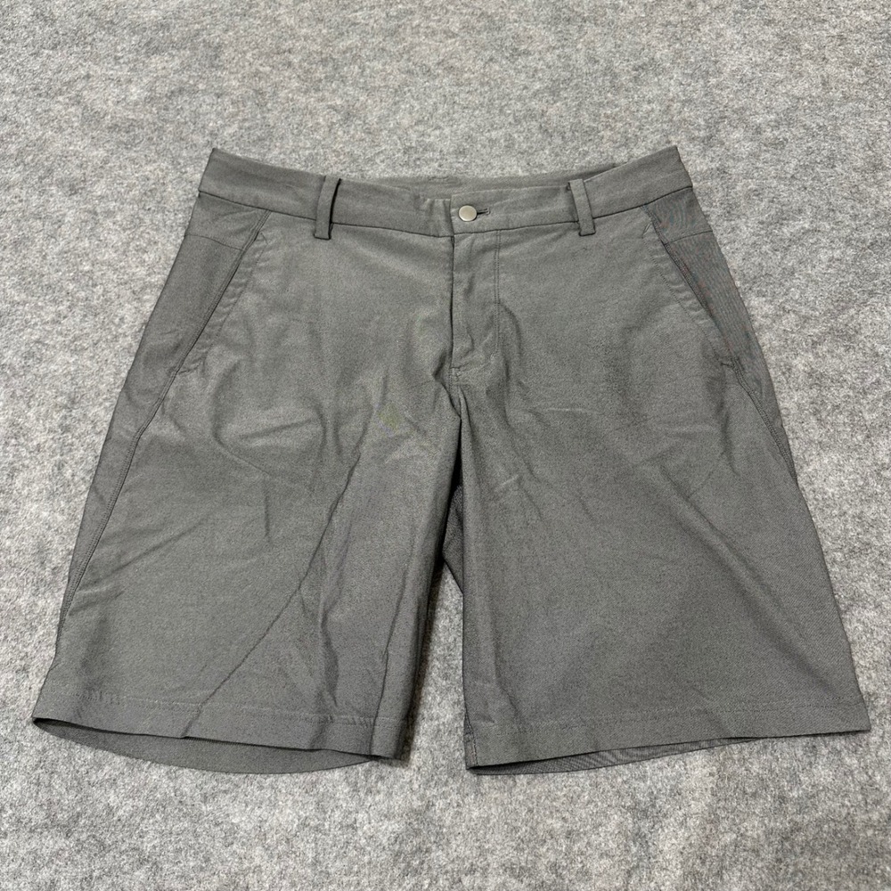 Lululemon Commission Shorts Mens 36 Gray 10" Inseam Golf Chino Stretch